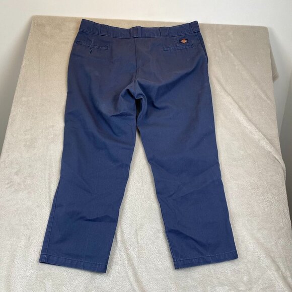 Dickies Mens Work Pants 44x30 Navy Blue Original Fit Flat-Front - Picture 13 of 13